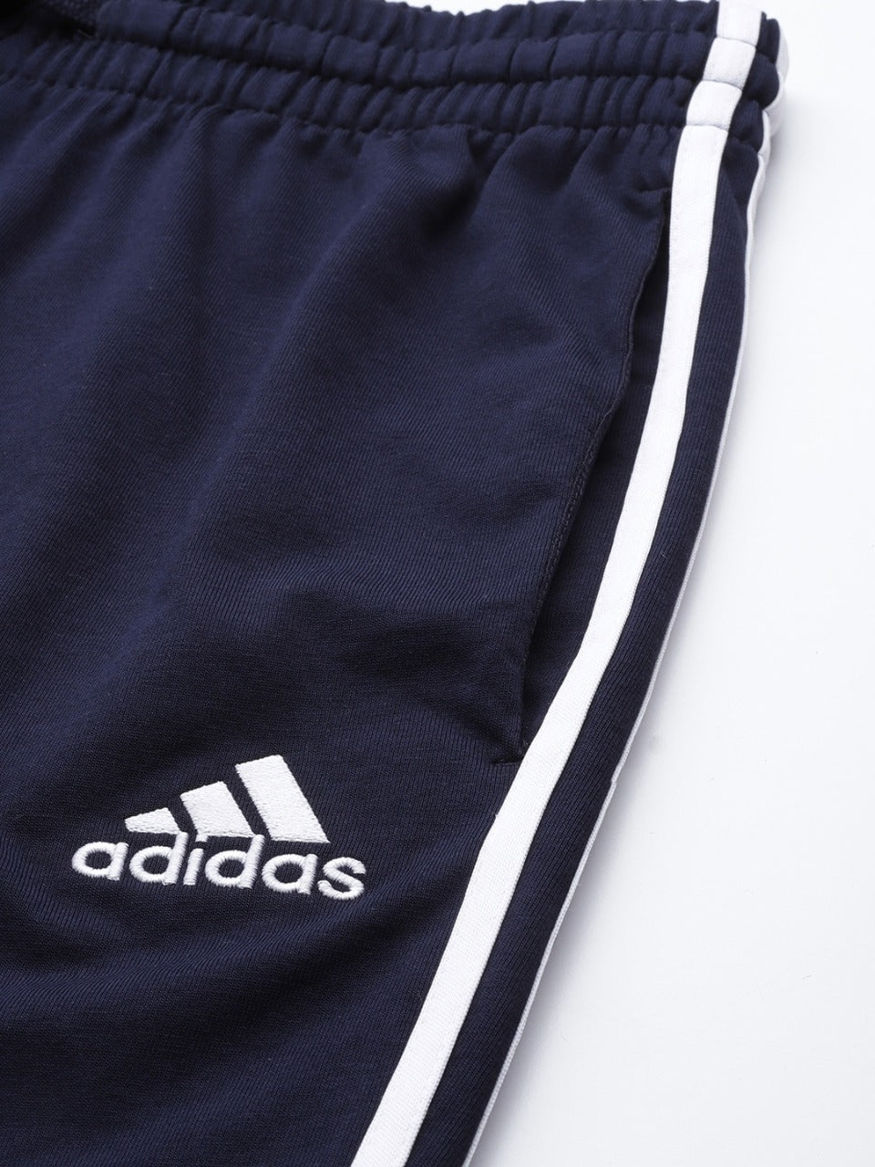 Adidas Solid Casual Men Track Pants color Black & Navy Blue