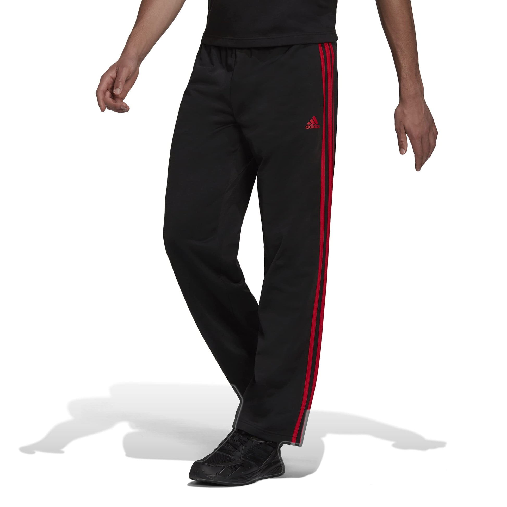 Men's Essentials Warm-Up Open Hem 3-Stripes Tracksuit Pants