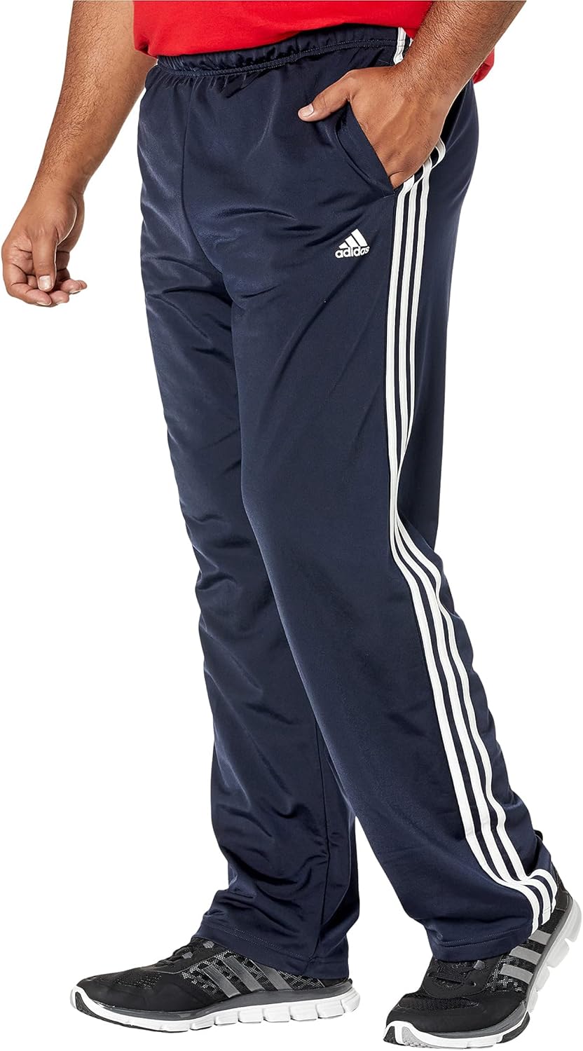 Men's Essentials Warm-Up Open Hem 3-Stripes Tracksuit Pants